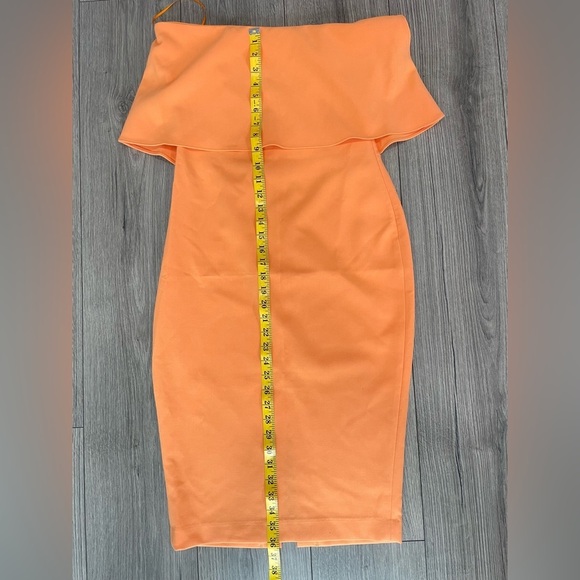 LIKELY Driggs Dress Orange Strapless‎ Ruffle Dress NWT Size 8 - Picture 3 of 9